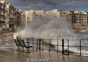 No diving today!
Stormy weather at Marselforn, Gozo by Nick Blake 
